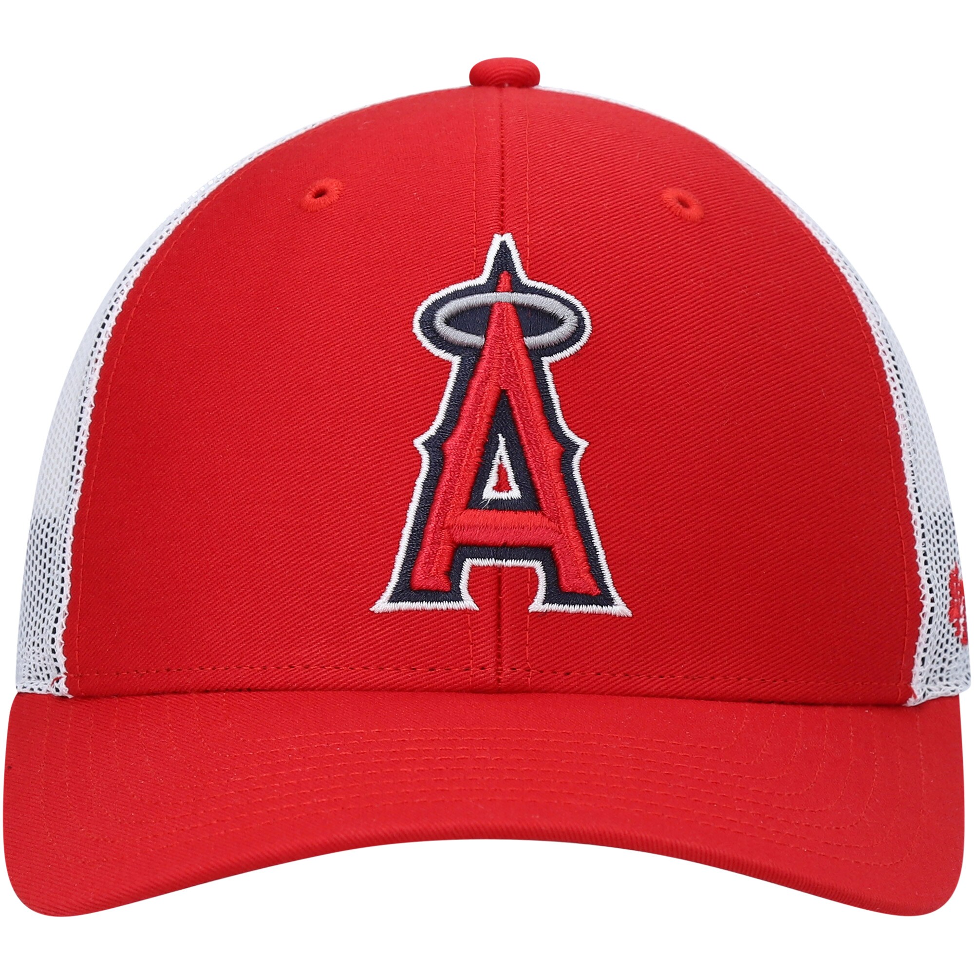 Los Angeles Angels Caps Shop – mens 47 redwhite los angeles angels primary logo trucker snapback hat Baseball Caps and Headwear