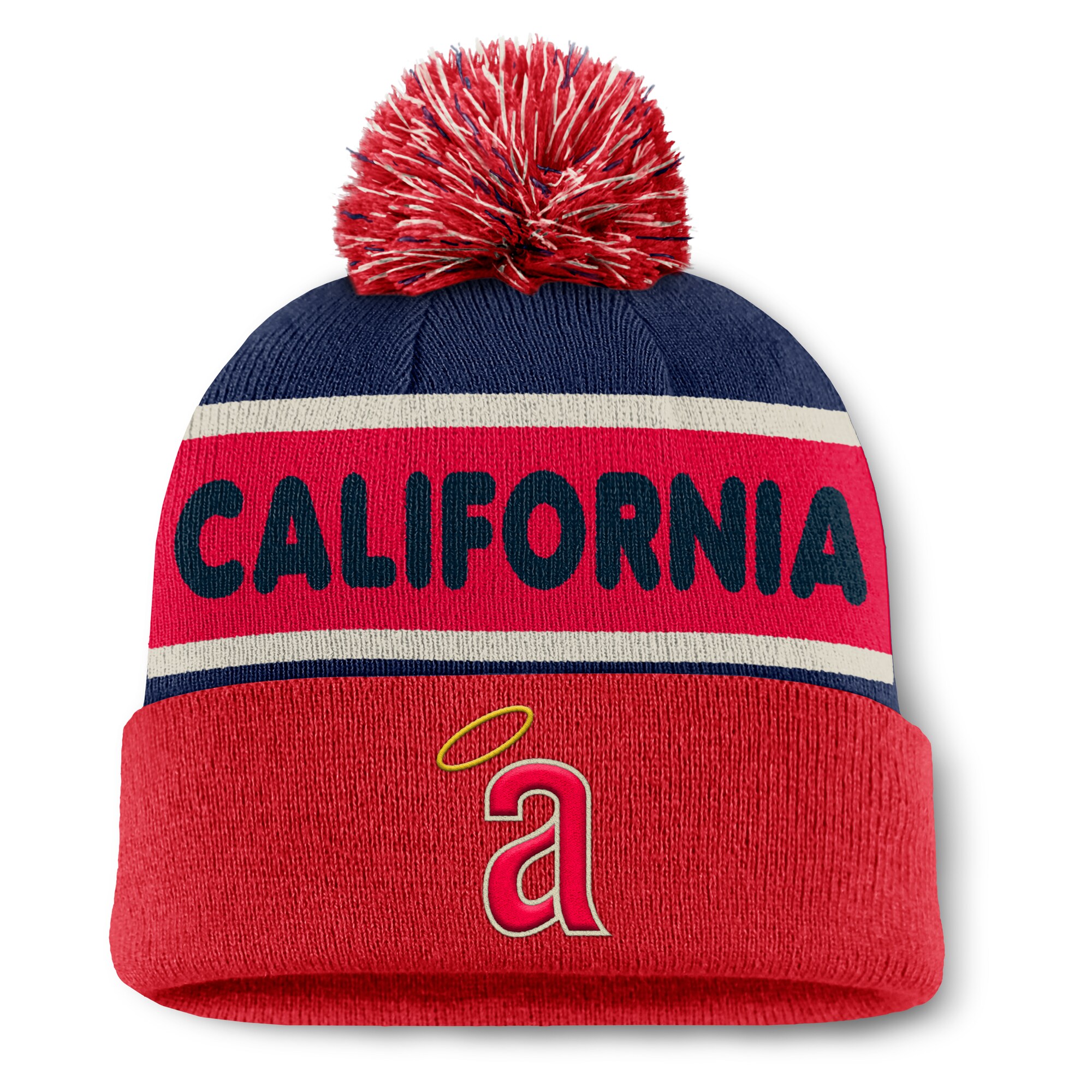 Los Angeles Angels Caps Shop – mens california angels fanatics navy heritage cuffed knit hat with pom Baseball Caps and Headwear