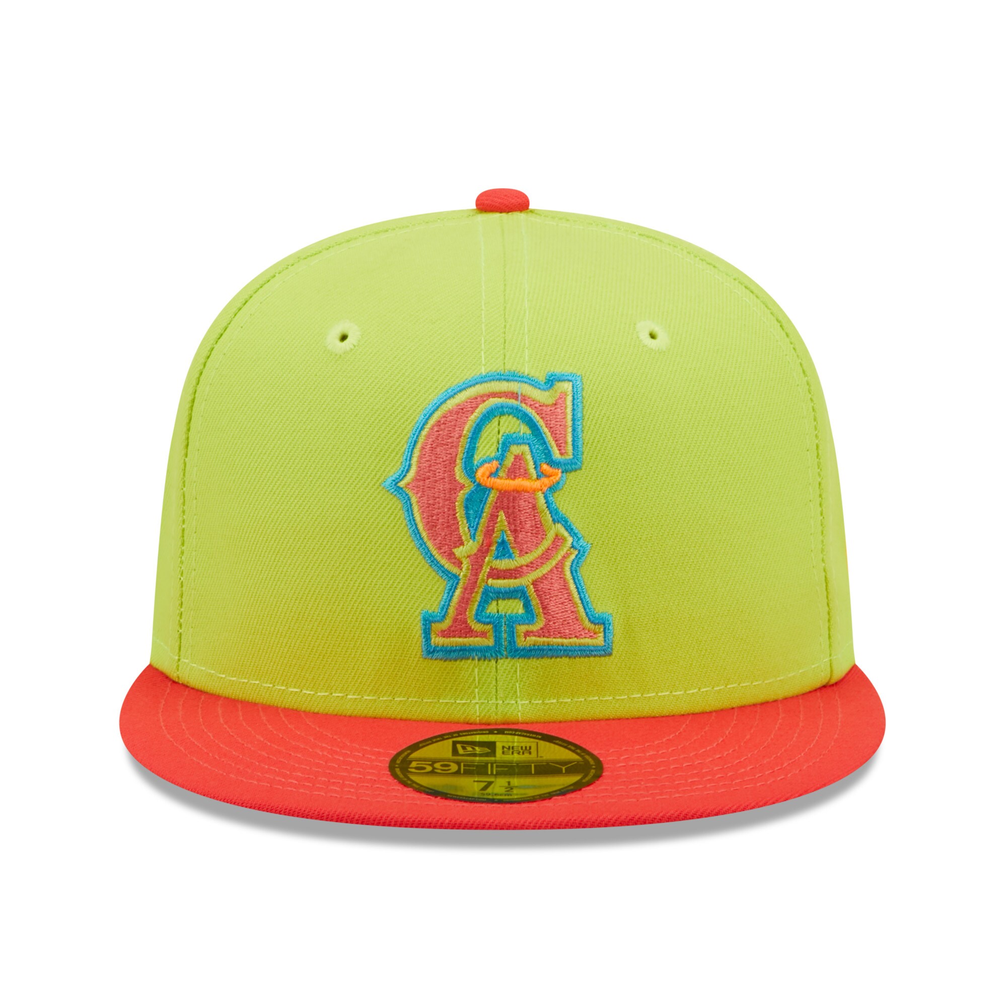 Los Angeles Angels Caps Shop – mens california angels los angeles angels new era greenred cyber highlighter 59fifty fitted hat Baseball Caps and Headwear