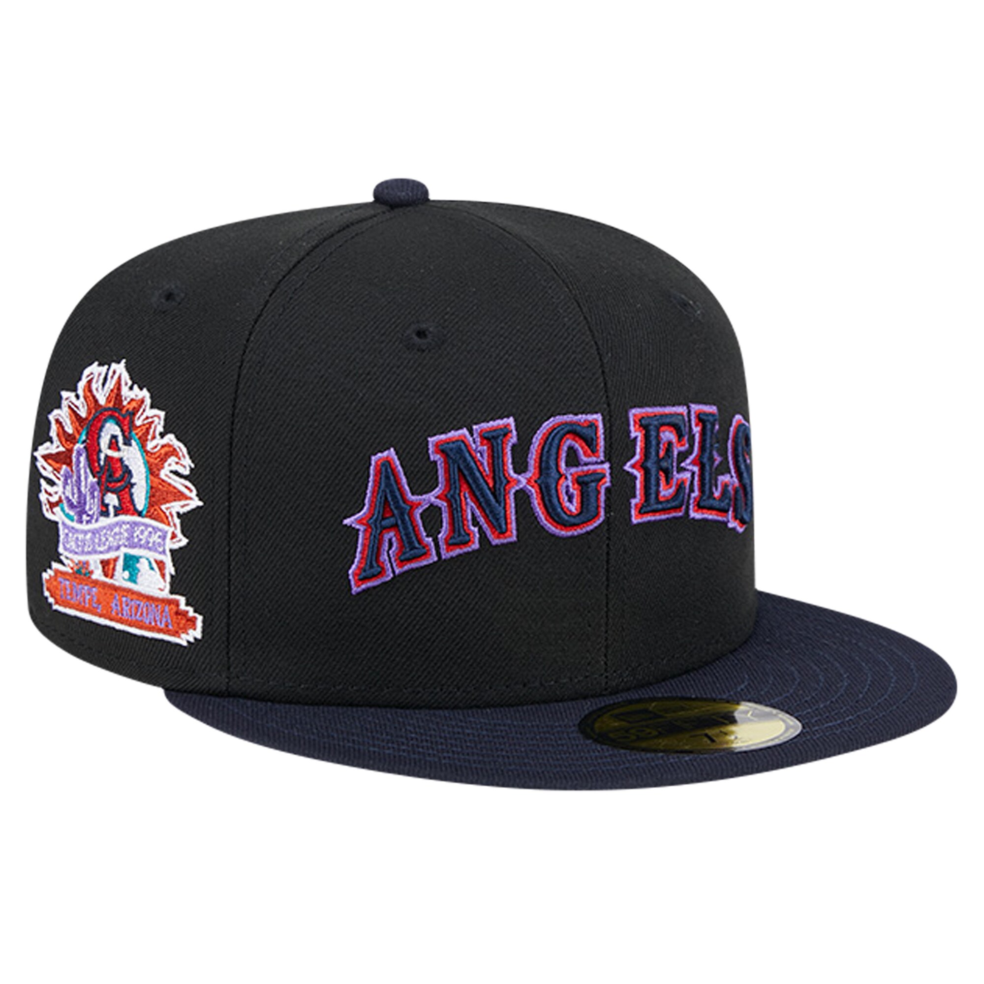Los Angeles Angels Caps Shop – mens california angels new era black cooperstown collection retro spring training 59fifty fitted hat Baseball Caps and Headwear