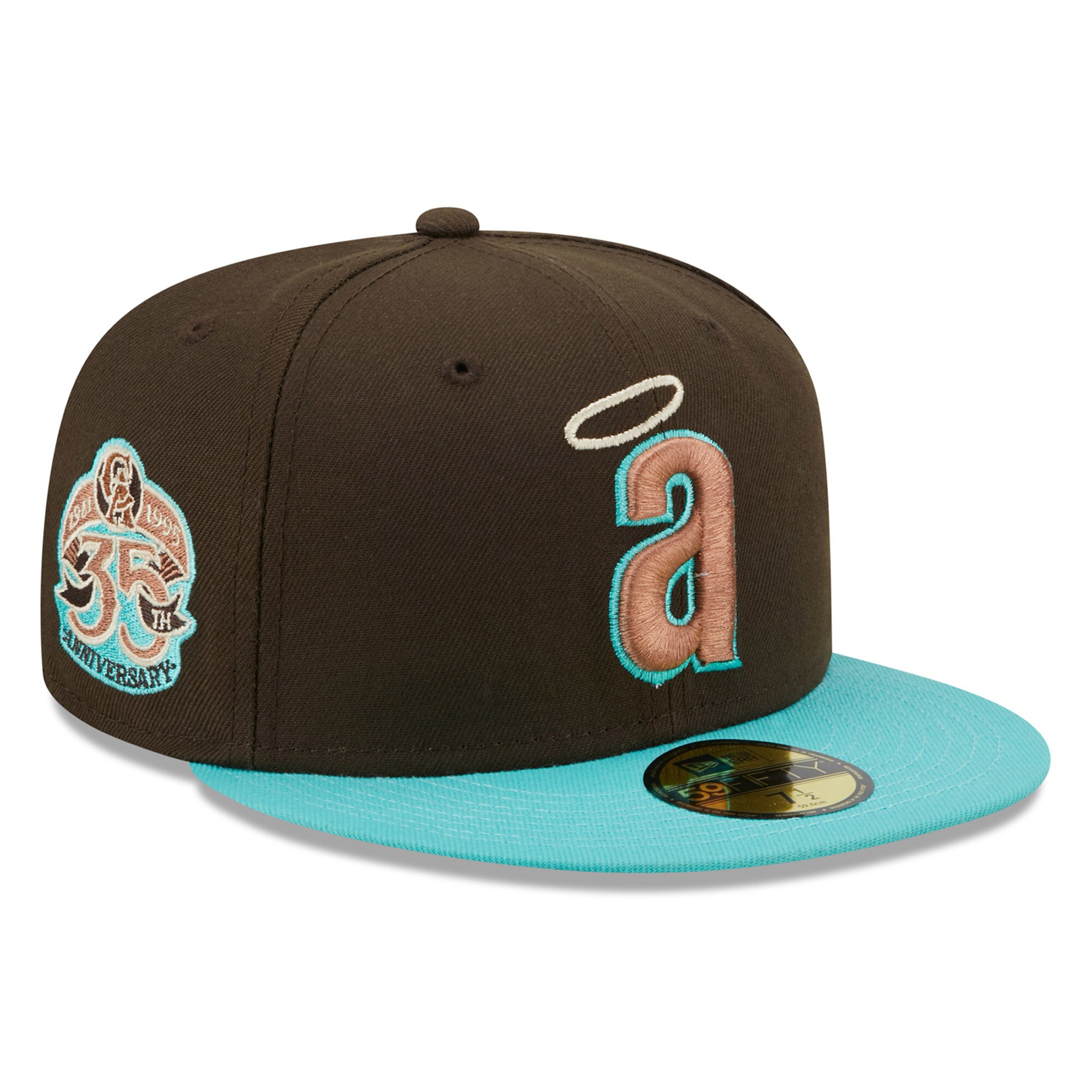 Los Angeles Angels Caps Shop – mens california angels new era brownmint walnut mint 59fifty fitted hat Baseball Caps and Headwear