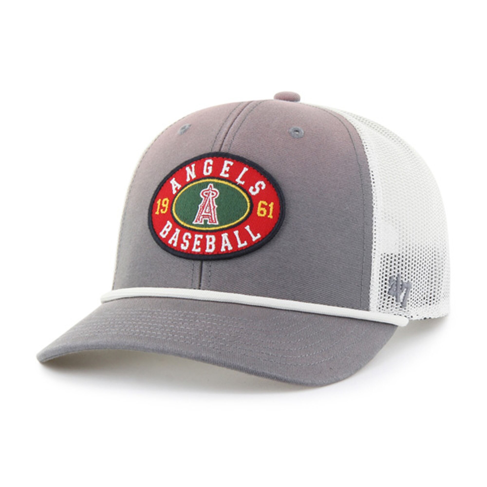 Los Angeles Angels Caps Shop – mens los angeles angels 47 graywhite tide sweep rope trucker adjustable hat Baseball Caps and Headwear