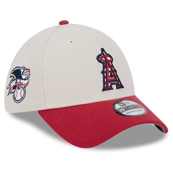 Los Angeles Angels Caps Shop – mens los angeles angels new era khakired 2024 fourth of july 39thirty flex hat Baseball Caps and Headwear