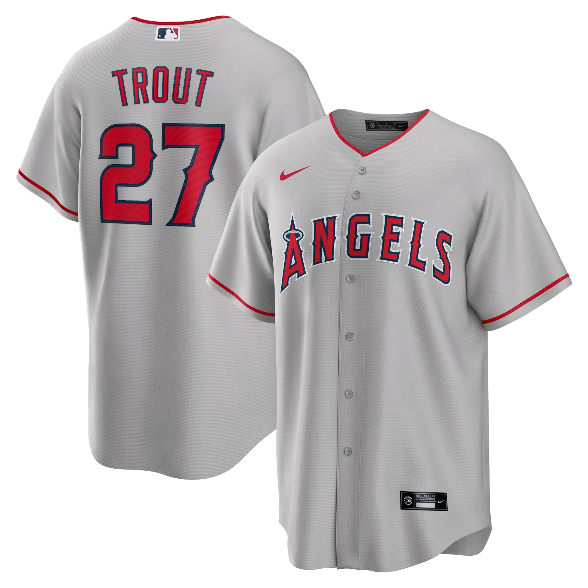 Los Angeles Angels Caps Shop – mens los angeles angels mike trout nike silver road replica player name jersey Baseball Caps and Headwear